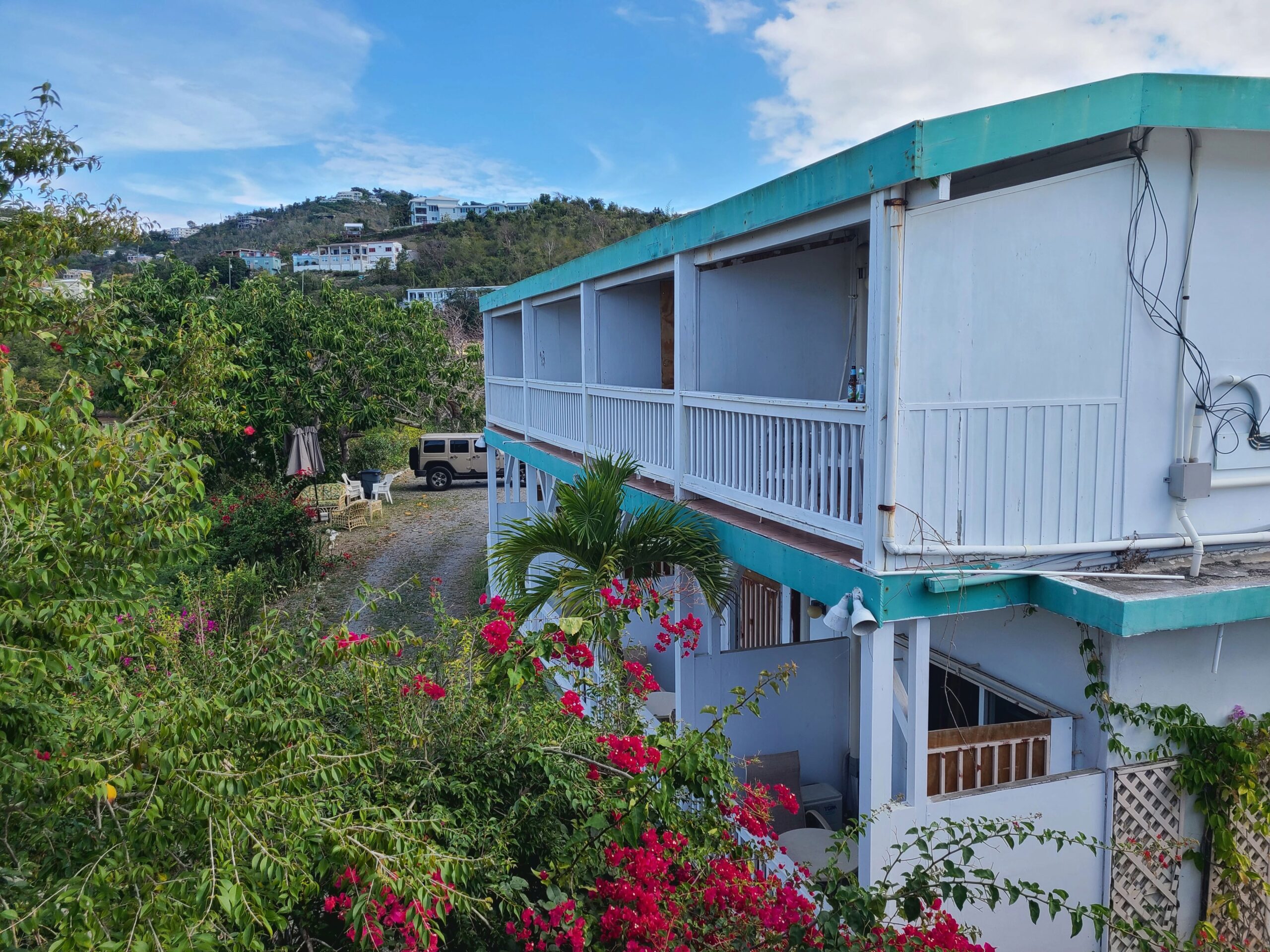 Exterior of the historic Boundless Bliss Hotel building